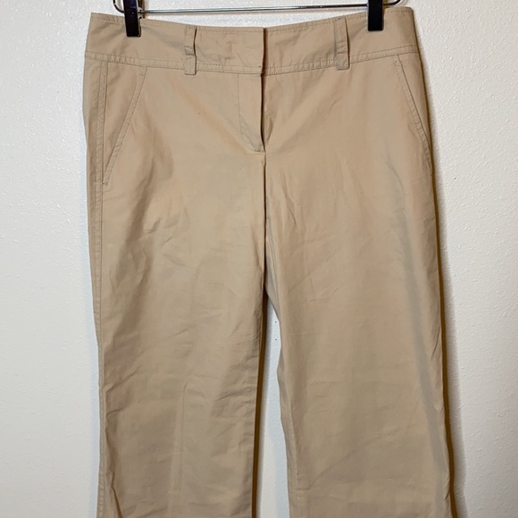 Theory Khaki Dress Pants Trousers Flare Tan Sz 4 - Picture 2 of 9